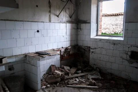 View of a abandoned house Stock Photos