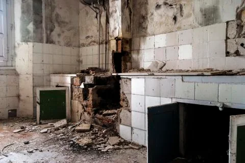 View of a abandoned house Stock Photos