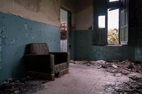 View of a abandoned house Stock Photos