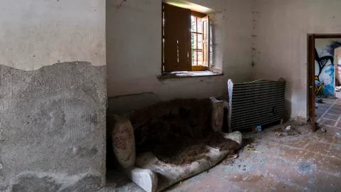 View of a abandoned house Stock Photos