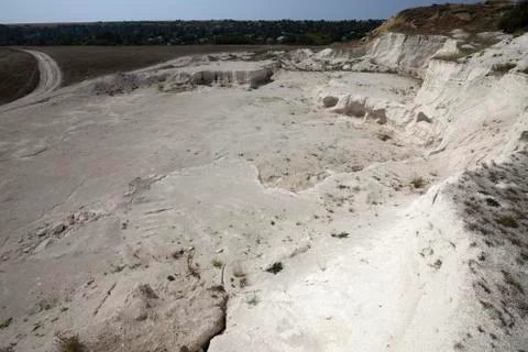 View of an abandoned quarry. Stock Photos