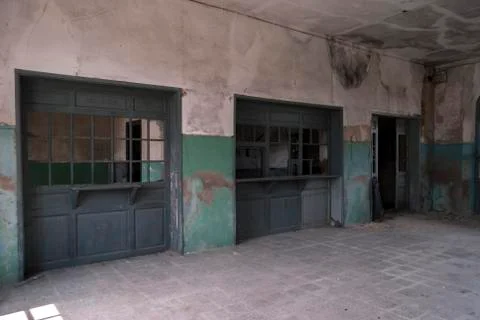 View of abandoned train station Stock Photos