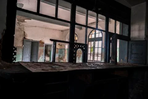 View of abandoned train station Stock Photos