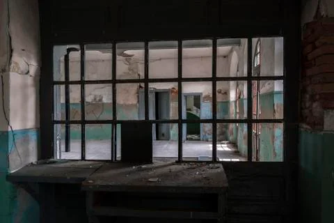 View of abandoned train station Stock Photos