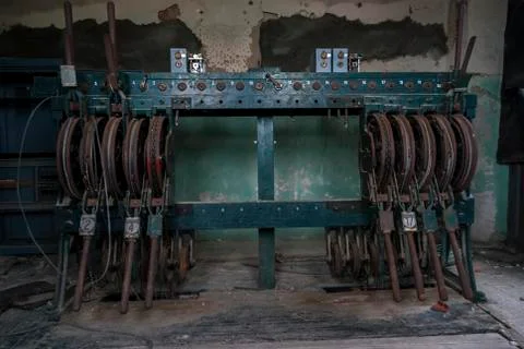 View of abandoned train station Stock Photos