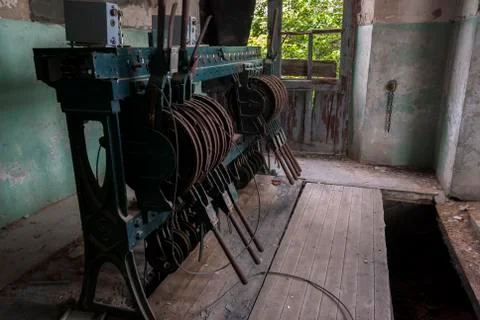 View of abandoned train station Stock Photos