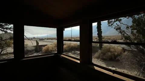 VIEW FROM ABANDONED WINDOW Video stock 10795035