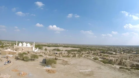 View of Abassi Mosque from Derawar Fort Stock Footage 112683845