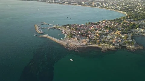 View from above of the Ancient City of Side. 4K Stock Footage 280261695