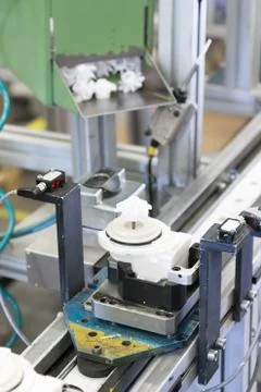 View from above on assembly line Stock Photos