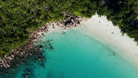 View from above the beach with stones Stock Footage 167921134