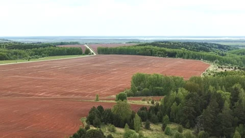 View from above on a blue lake, camera moves slowly, nature trip Stock Footage 308907994