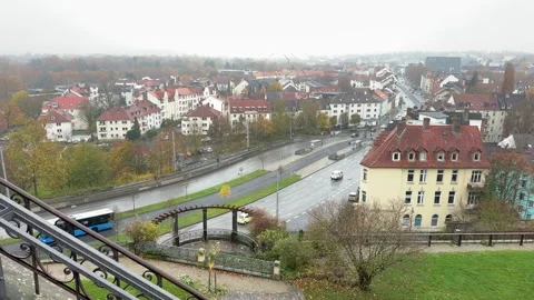 View from above of the city of Kassel Video stock 256656789