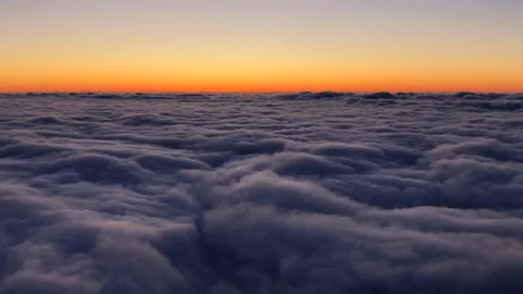 View above the clouds in the mountains. Huge cloud cover. Stock Footage 187759460