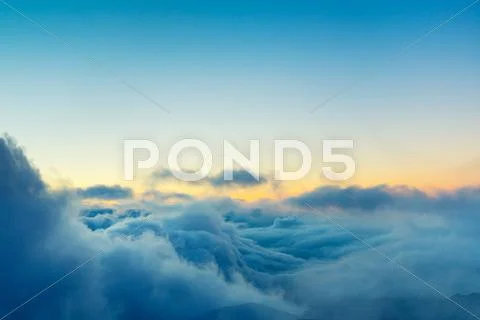 View above the clouds Stock-Fotos