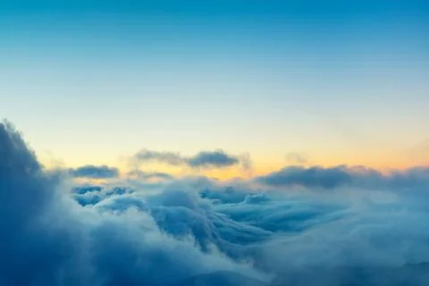 View above the clouds Stock Photos