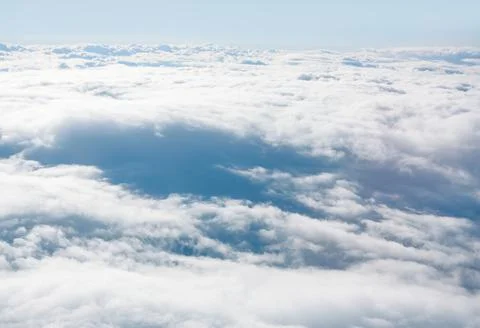 View from above of clouds stretch out Stock Photos