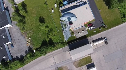 View above Communications Tower looking straight down Stock Footage 49752950