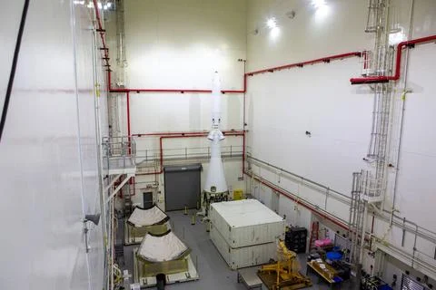 In this view from above inside the Launch Abort System Facility at NASAs .. Stock Photos