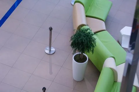 View from above of leather armchairs, sofas Stock Photos