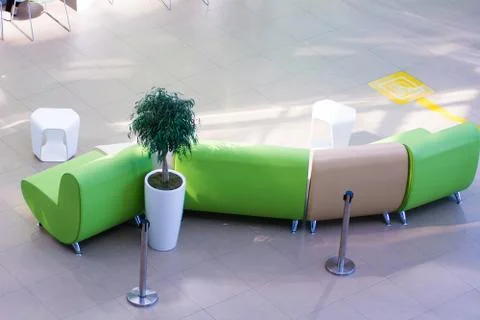 View from above of leather armchairs, sofas Stock Photos