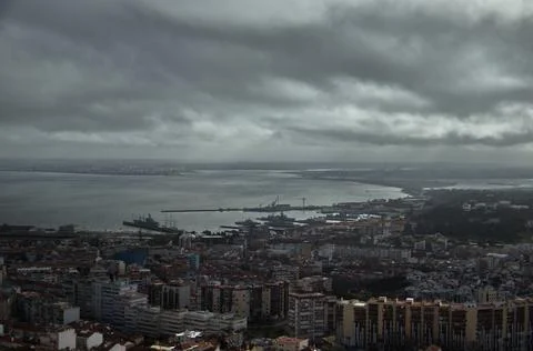 A view from above of Lisbon. Stock Photos