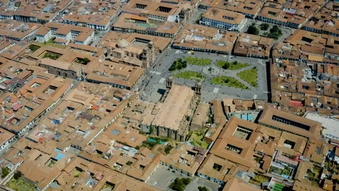 View from above of Main Square where is Cathedral and Church 動画素材 116624188