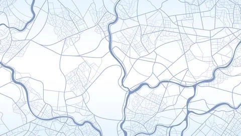 View from above the map. Detailed view of city. Tracking car location. City top Stock Illustration