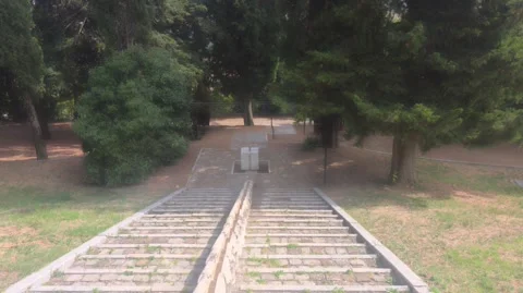 View from above of the monumental staircase Stock Footage 344430087