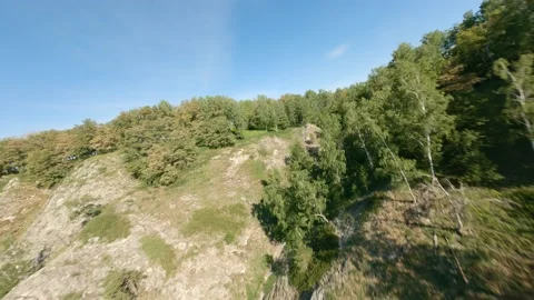 View from above on mountain ranges and plateaus. The vast area of the mountain Stock Footage 156539383