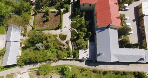 View from above of nice town full of houses in Western Ukraine. Europe. Tourism Video stock 108841103