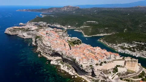 View from above of old Bonifacio Stock Footage 138324041
