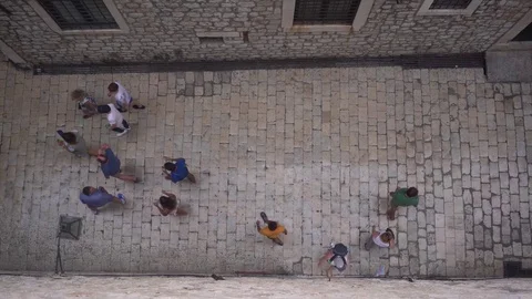 View from above of people Video stock 79788565