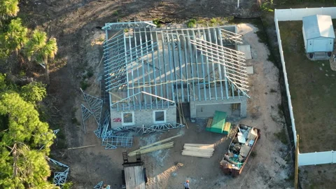 View from above of rooftop assembly made... | Stock Video | Pond5