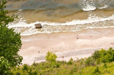View from above to the seashore Stock-Fotos