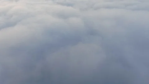View from above on thick clouds Stock Footage 120182642