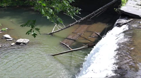 A view from above a waterfall Stock Footage 53278127