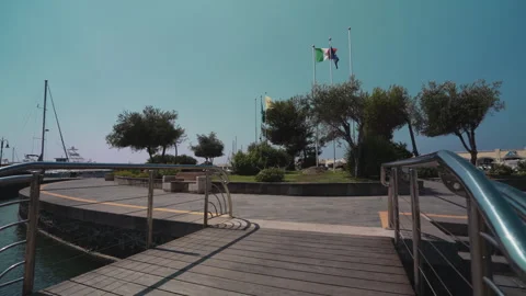 View of the Acciaroli harbor's canals Video stock 279153586