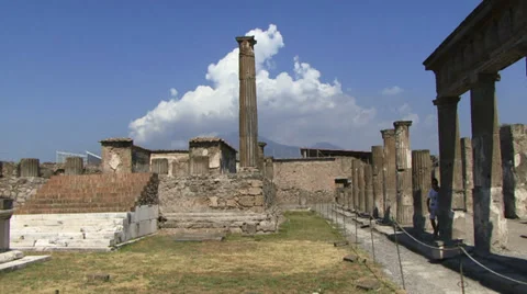 View accrosss Pompeii Видео 34075643