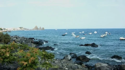 View of Aci Castello, Sicily 動画素材 79999604