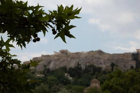 View on the Acropolis of Athens Stock Photos
