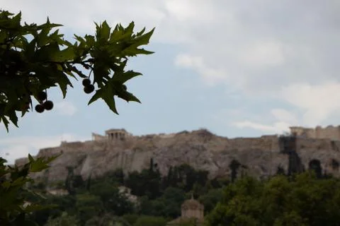 View on the Acropolis of Athens Stock Photos