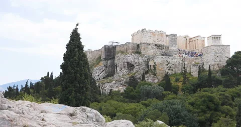 View of Acropolis Stock Footage 91736646