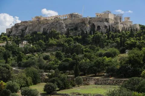 View on the Acropolis Stock Photos