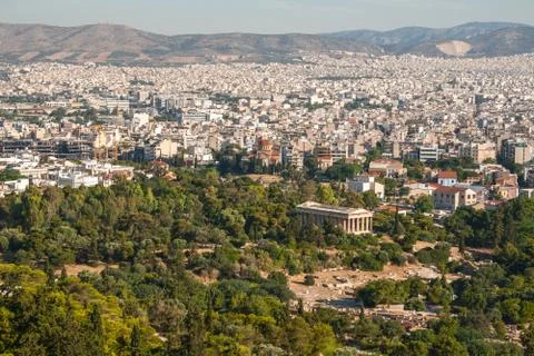 View from the Acropolis Stock Photos