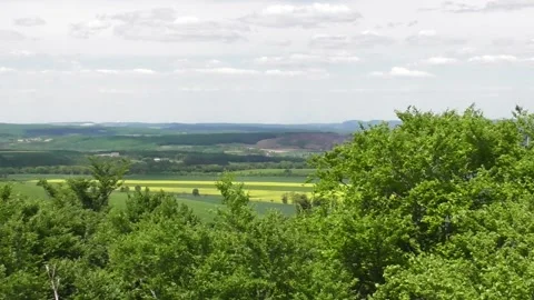View across the Brohltal in the Eifel 스톡 동영상 308651820