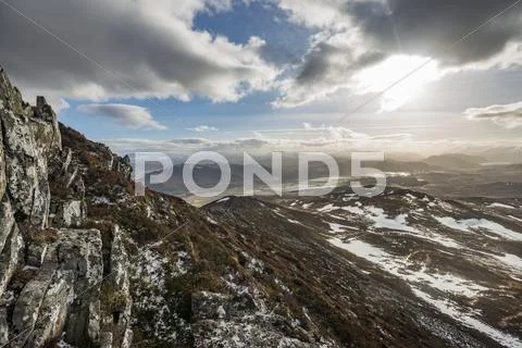 A view across the Cairngorms from the top of Creag Dubh near Newtonmore, Stock Photos