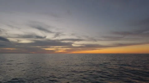 View Across Ocean at Sunset Stock Footage 270403999