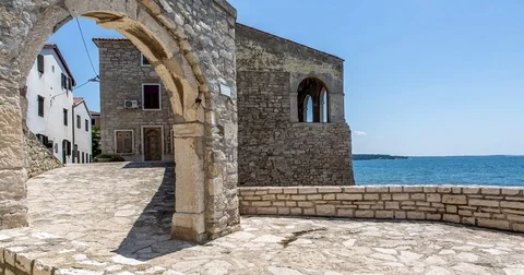 View across the sea Stock Footage 74142271