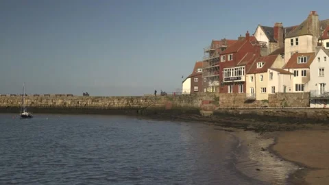 View across the seaside harbour Stock-Footage 218434718